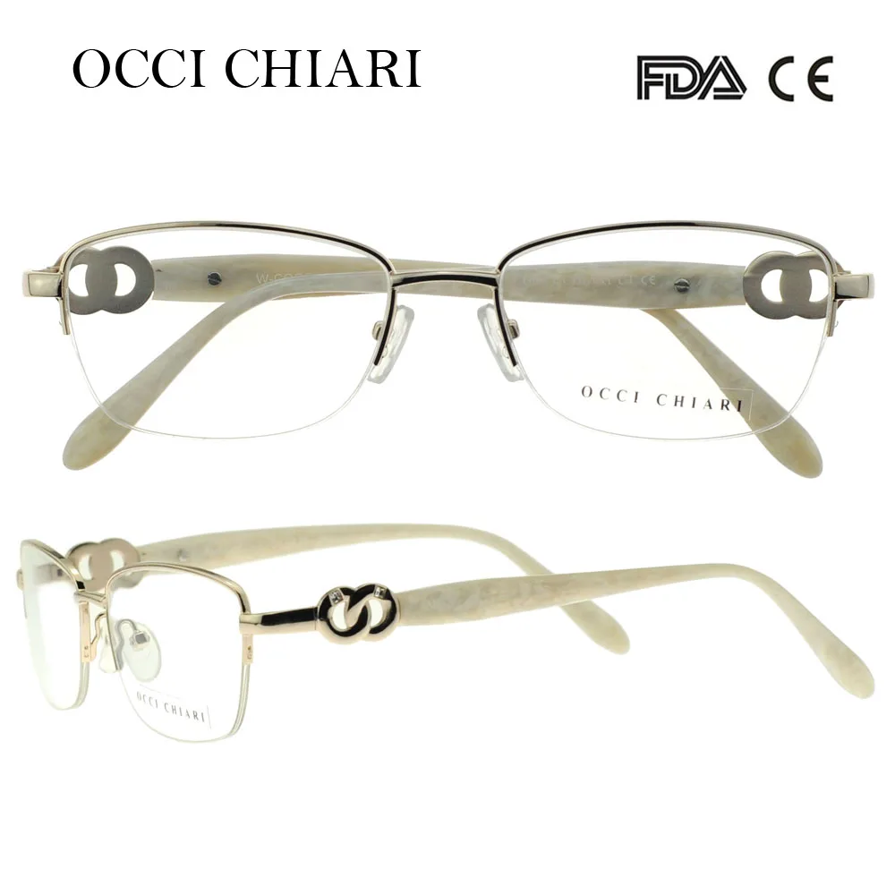 

OCCI CHIARI 2018 New Fashion Women Metal Stainless Steel Anti-blue Lens Light Glasses Optical Frames Eyewear Eyeglasses W-COCCI