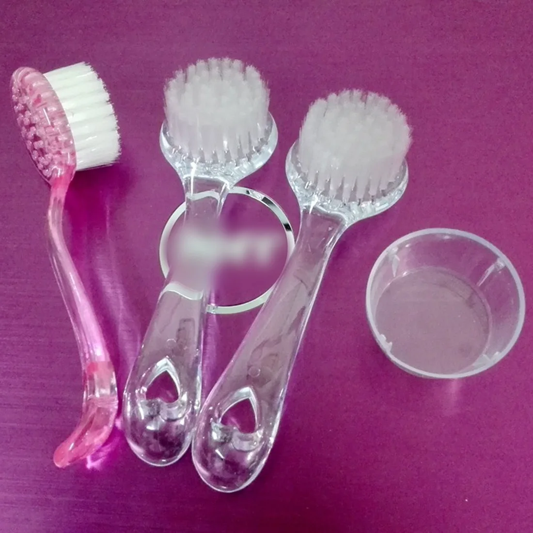 1pc Soft Bristle Brush Scrub Exfoliating Facial Brush Face Care