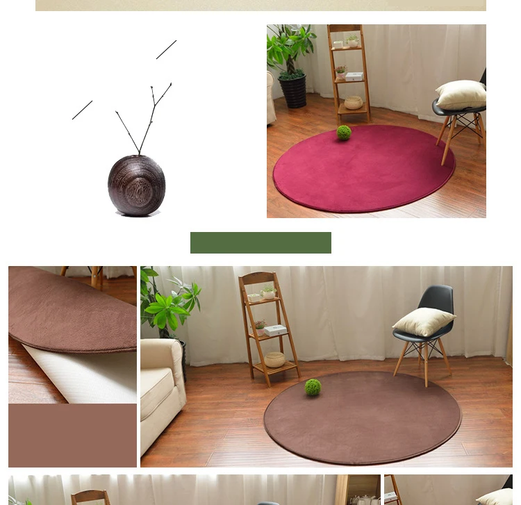 Простые круглые ковры в японском стиле для гостиной, спальни, мягкие коврики для чистки ковров, для дома, напольный коврик для двери, детский коврик на толстой площади