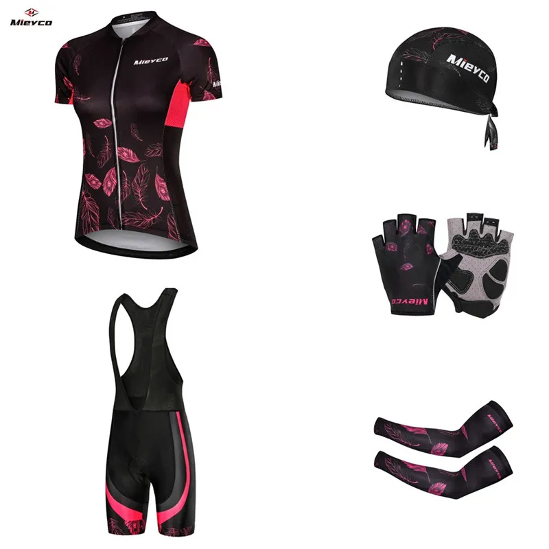

Cycling Jersey Sporty Set Woman Mountain Bike 2019 Summer Cycling Clothing Uniforme Ciclismo Protective Pad Bib Shorts MTB Bike