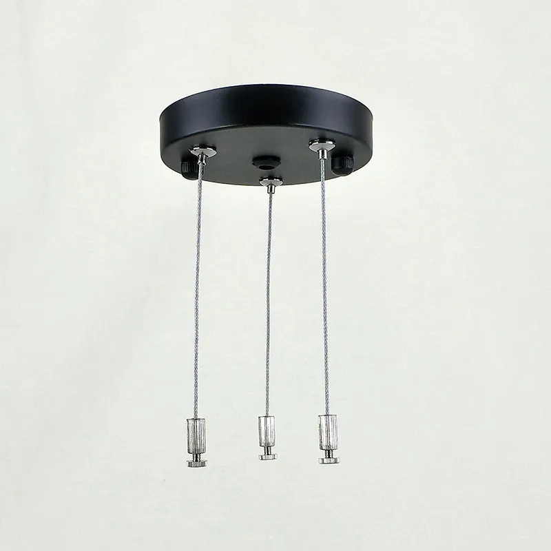 CLAITE 1M 3 Steel Cables Hang Ropes LED Ceiling Light and Round Light