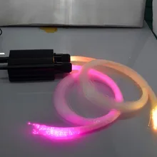 10 Вт* 2 отверстия DMX512 светодиодный RGB светильник двигатель+ 2 комплекта 150 шт 0,75 мм 2 м длинный конец свечение PMMA комплект оптического волокна