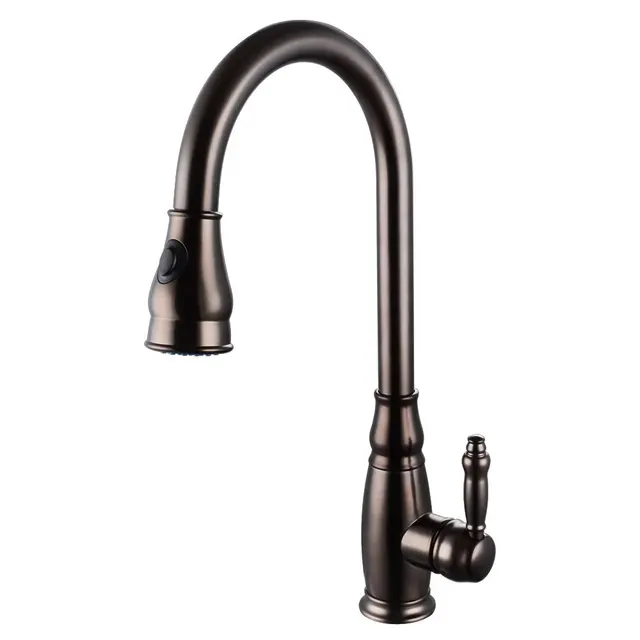 Special Price High Quality Classic Brass Single Handle Antique Brown Kitchen Faucet Pull out ORB Sink Mixer Tap