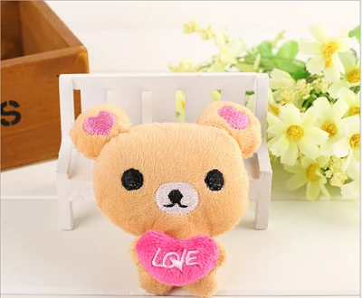 2 шт. Kawaii Постоянный 10 см Любовник медведя Rilakkuma плюшевые игрушки, мягкие рисунок куклы, сумка Подвеска Шарм игрушки