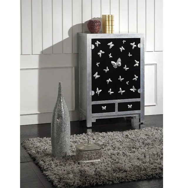 Black Erfly Silver Neoclical Living Room Sideboard Locker Black Erfly Silver Neoclical Living Room Sideboard Locker Wine Cabinet Shoe Model Furniture Custom Parion