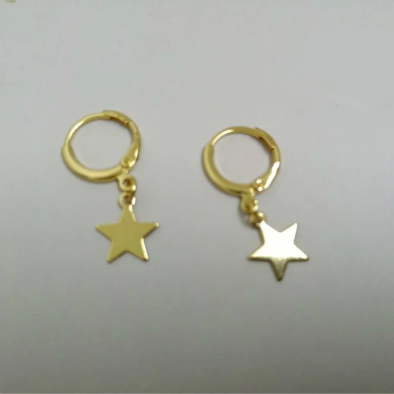 Женские круглые серьги Boucle D'oreille популярные с пятиконечной звездой новые
