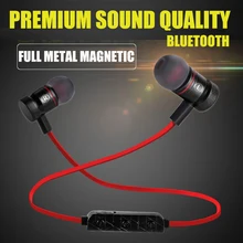 New Magnetic Wireless Bluetooth Earphone Sports Stereo 4.1 In-ear Noise Reduction Sport Headset With mic for Running Fitness