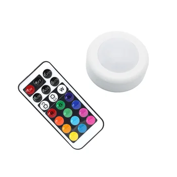 

RGB RGBW LED Night Light Remote Control Dimmable Flash Under Cabinet Night Wall Lamp Bulb For Home Closet Wardrobe Stair Hallway