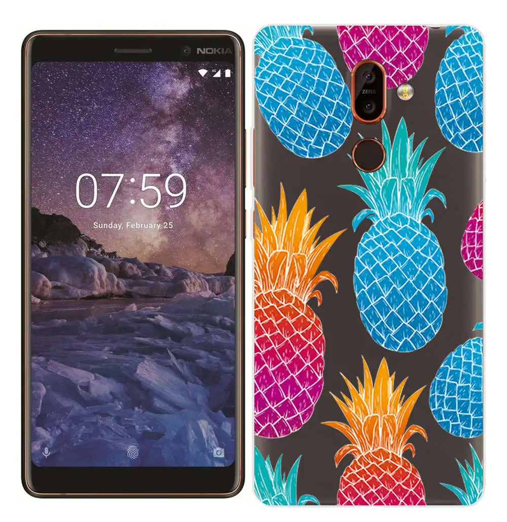 For Nokia 7 Plus Soft TPU Fundas Painted Silicone Case for Nokia 2.1 3.1 5.1 6.1 Smart Back Cover for Nokia 3 5 6 7 8 ShockProof (16)