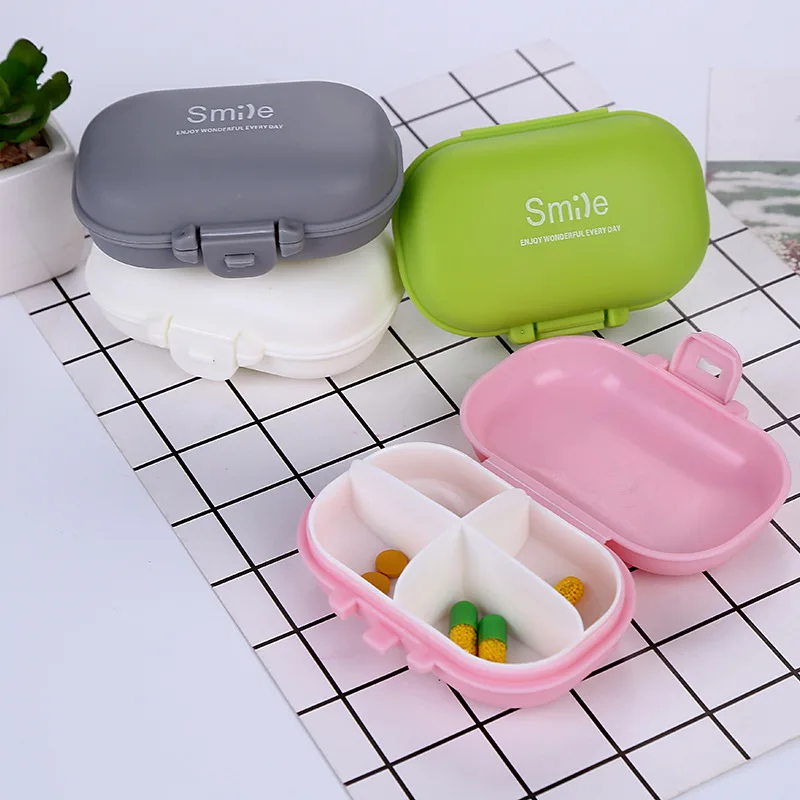 Высокое качество Портативный Мини Симпатичные Пластиковые Pill Box Медицина Чехол