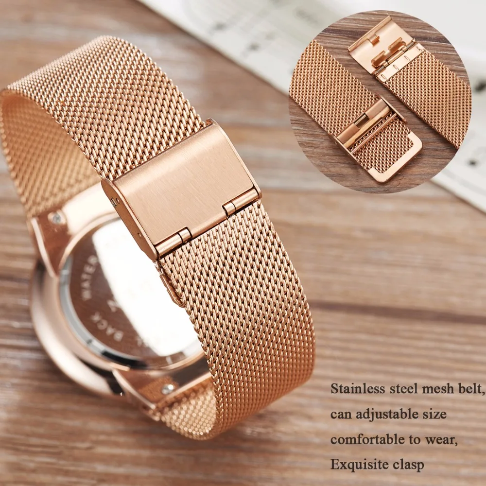 Часы LIGE женские кварцевые повседневные водонепроницаемые простые наручные