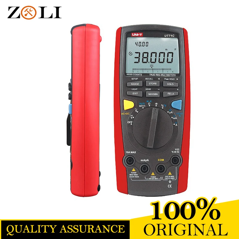 

Best high quality UT71C UNI-T professional Intelligent LCD Digital MultiMeter UT 71C Capacitance Temp Meter