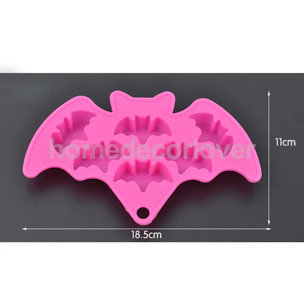 MagiDeal 4 Type Novel Silicone Sculpt Skull, Ghost, Bat, Witch Mold Fondant Chocolate Cake Decorating Baking Mold Safe for Oven