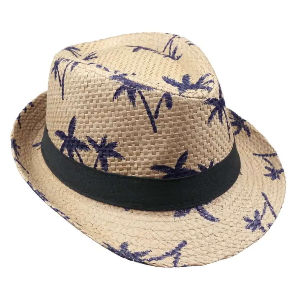 2018 hot sale summer straw sun hat kids beach sun hat trilby panama hat handwork for