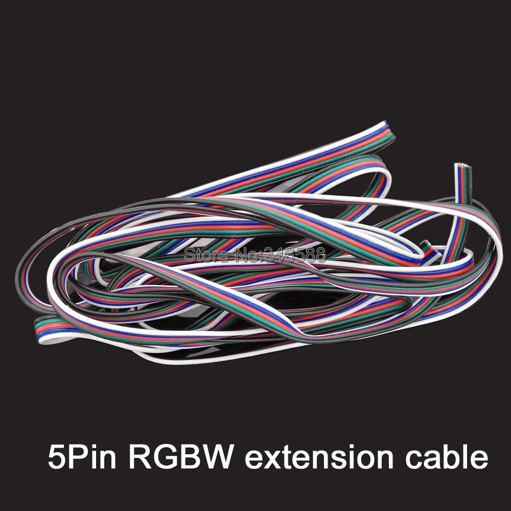 Светодиодный Удлинительный кабель RGBW 5 контактов 1 м 22AWG луженая медь ПВХ изолированный Электрический провод