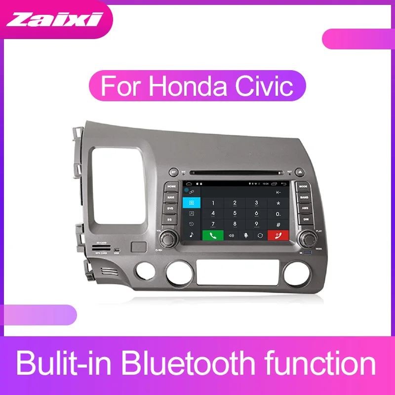 Flash Deal ZaiXi Android Car Multimedia player 2 Din WIFI GPS Navigation Autoradio For Honda Civic 2006~2011 GPS Radio FM Maps BT 2