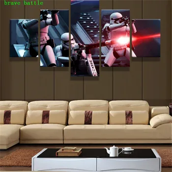 

Star Wars Ii 5 Pieces Canvas Painting Print Living Room Home Decor Modern Wall Art Oil Painting Poster