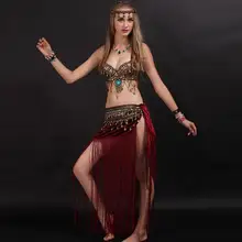 Ручной работы Племенной бюстгальтер и ремень костюм набор для женщин ATS наряд красный синий черный Neopard фиолетовый Размеры s m l