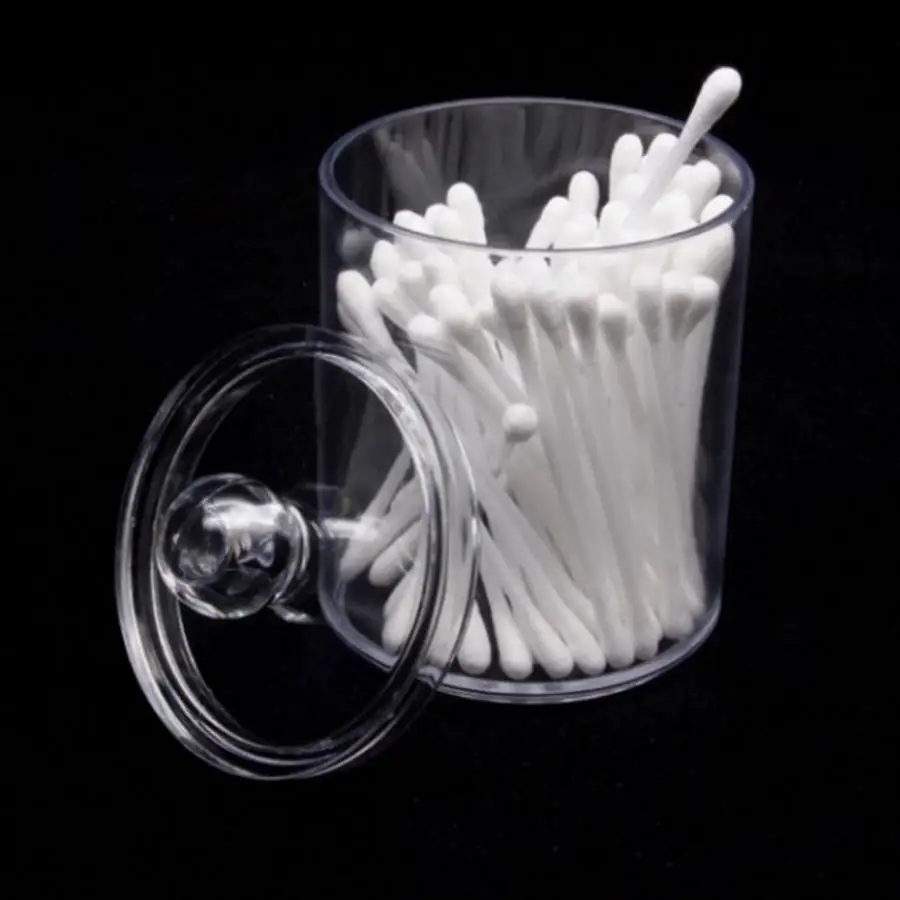 Portable Transparent Round Cotton Bud Case Acrylic Cotton Swab Holder Storage Container Organizer Makeup Tool Kits Accessories Portable Transparent Round Cotton Bud Case Acrylic Cotton Swab Holder Storage Container Organizer Makeup Tool Kits Accessories
