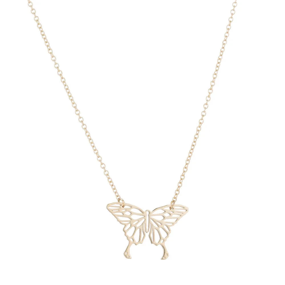 4-Daisies-Origami-Butterfly-Necklace-Geometric-Animal-Pendant-Necklaces-Insect-Butterfly-Decoration-Choker-Animal-Jewelry