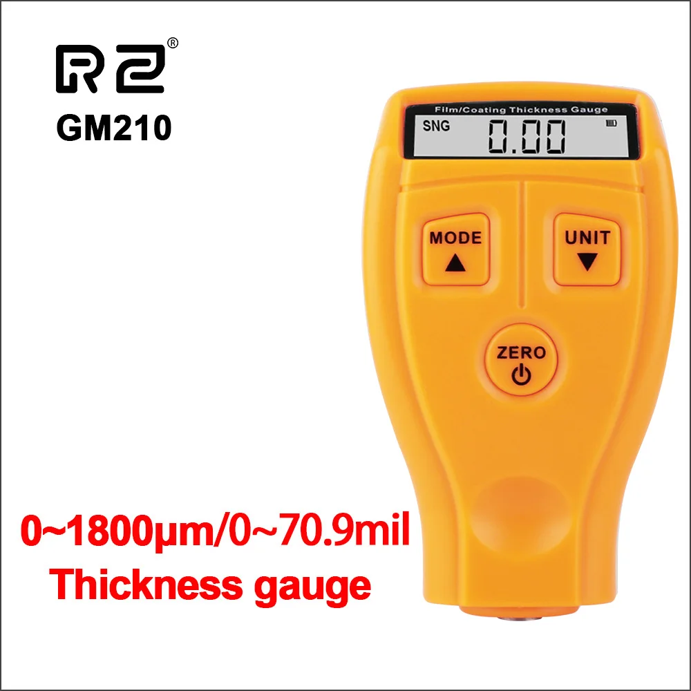 

RZ Width Measuring Instruments Thickness Gauge Car Paint Coating Thickness Gauge Tester Digital Auto Film Thickness Gauge GM210
