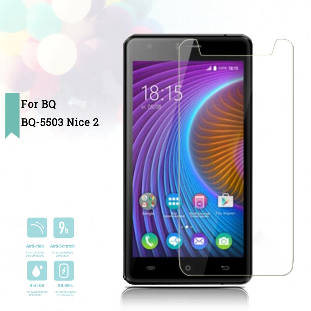 

2.5D 0.26mm Ultra Thin Tempered Glass BQ BQ-5503 Nice 2 Toughened Screen Protector Film Protective Screen Case Universal