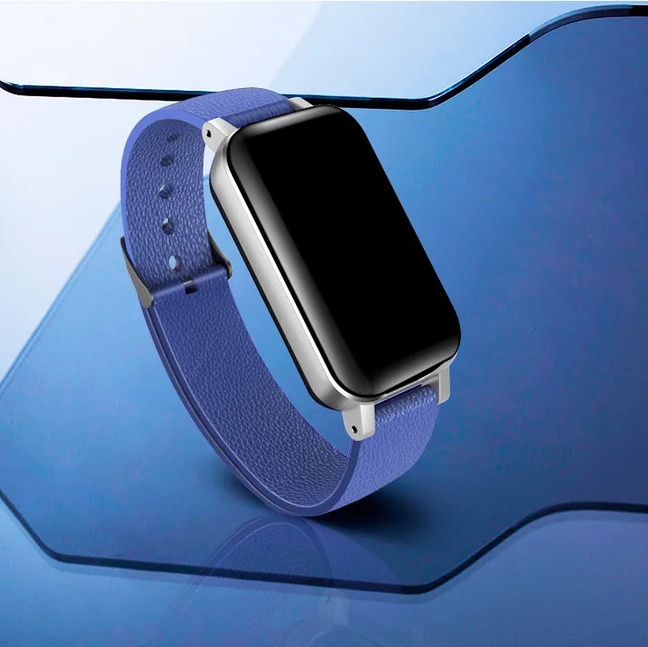 T89 Двусторонняя bluetooth-гарнитура Смарт часы монитор сердечного ритма фитнес мода спортивный браслет на запястье браслет IOS Android - Цвет: Синий