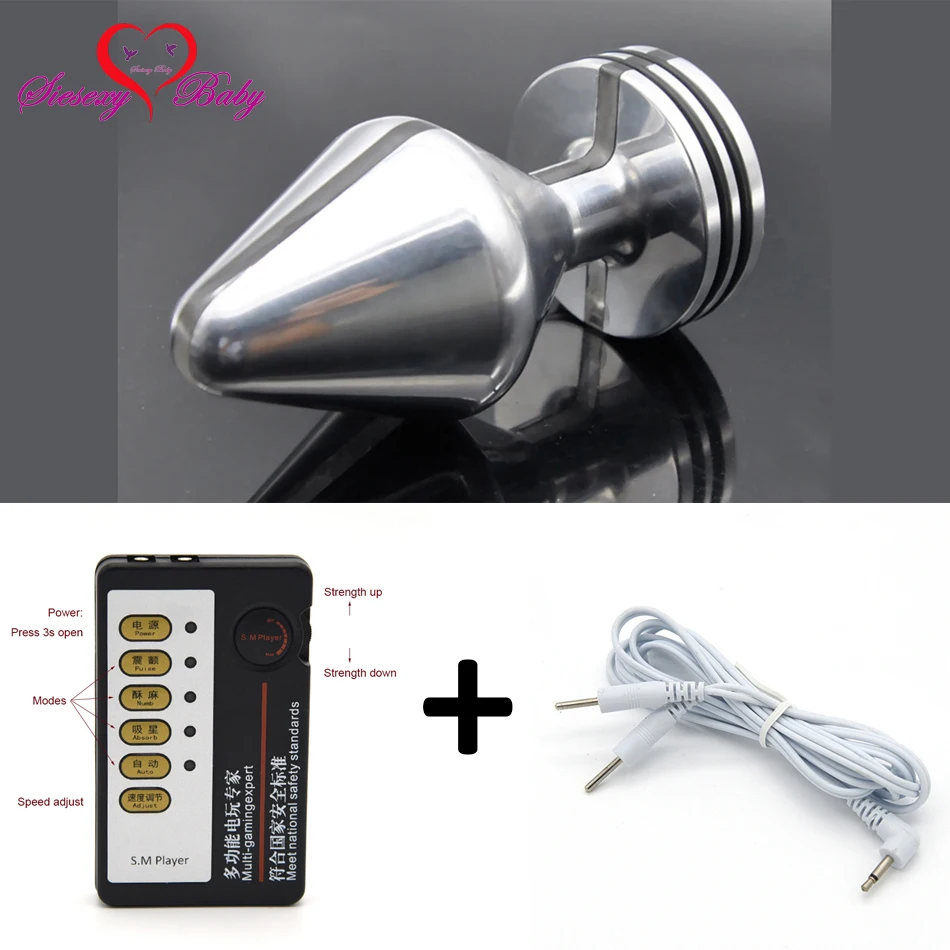 2017 New Arrival Electro Shock Using Stainless Steel Anal Toys with Host Butt Plug Erotic Anus Beads A349 | Красота и здоровье