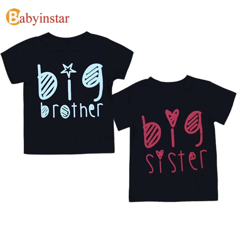 Babyinstar/одинаковые комплекты для семьи, футболки для сестер и братьев, лето 2018, футболки с короткими рукавами для мальчиков и девочек
