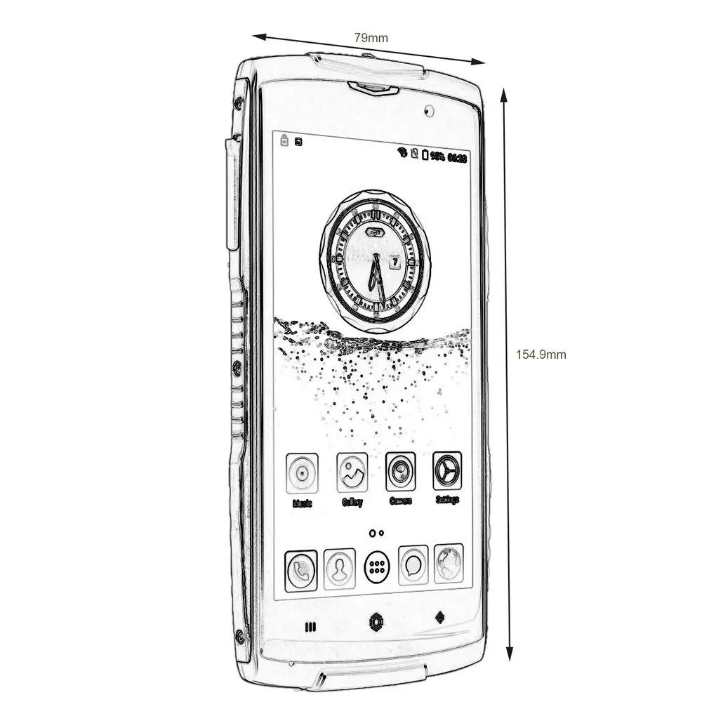 Оригинальный водонепроницаемый смартфон HOMTOM zoji Z7 ip68 2 ГБ + 16 MTK6737 1 3 ГГц