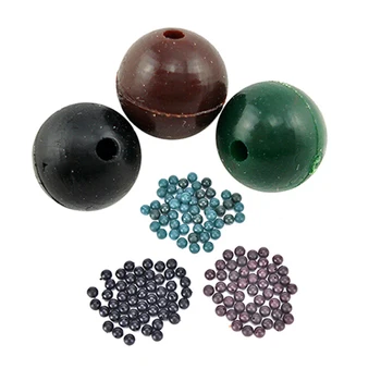 

50pcs/pack 8mm Soft Rubber Beads Carp Fishing Bore Beads Chod and Helicopter rigs Beans Fishing Bead Tackle Accessory