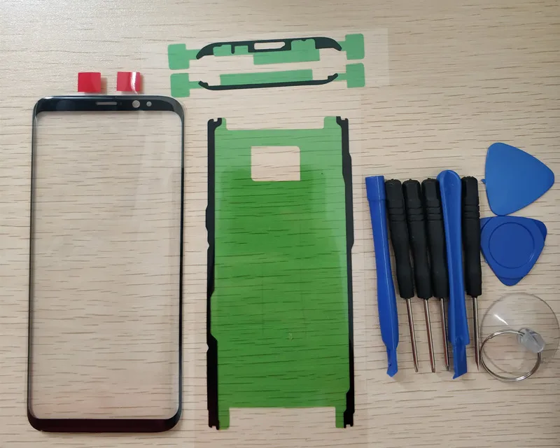 

for Galaxy S9 G960F Touch Screen for Samsung Galaxy S9 Plus G965F Front Glass Panel Cover Outer Glass Lens Spare Parts + 3M Glue
