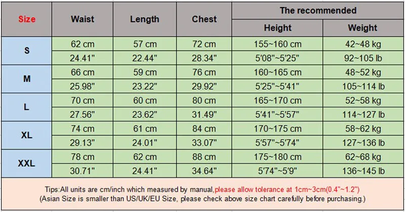 size chart picture