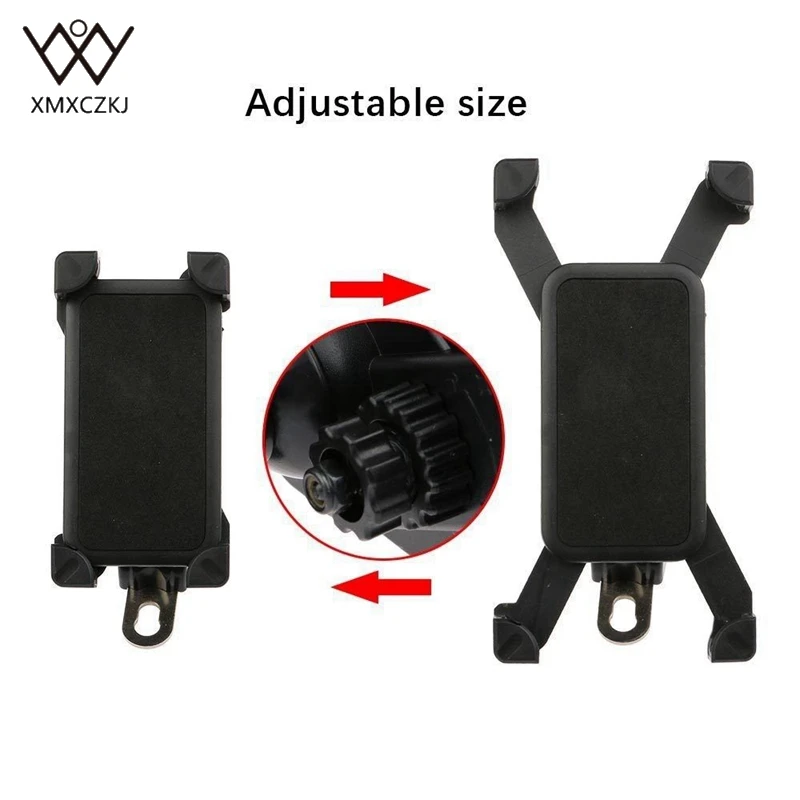  XMXCZKJ Motorcycle Phone Holder 360 Rotate Motorcycle Mobile Phone Mount Holder Handlebar Stand For