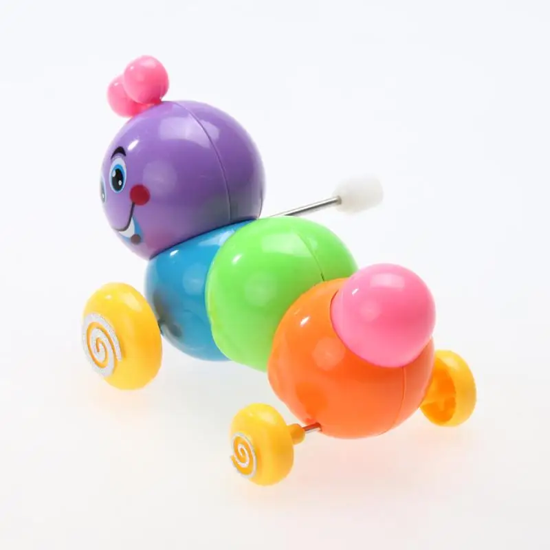 1Pcs Kids Clockwork Carpenterworm Children Plastic Wind Up Toy Environment-friendly Carpenterworm Cutworm Clockwork Spring Bug