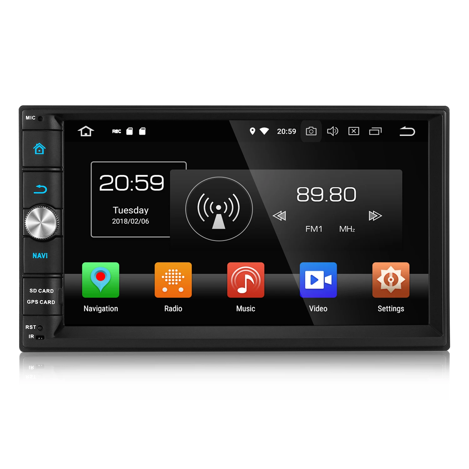 Discount Clearance Android 8.0 4G RAM 2Din Car Multimedia Player GPS Navigation Auto Head Unit Car Entertainment GPS OBD Music Video 1