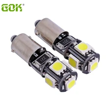 10 шт. автомобиль Фара светодиодный canbus 10 шт. BA9S светодиодный 12 V 5smd свет T4W H6W 5050 светодиодный лампы Подсветка салона ошибок светодиодный