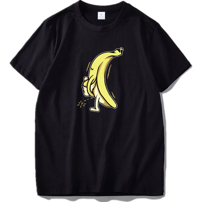 Футболки с бананом, Забавный дизайн, высокое качество, футболка с короткими рукавами, европейский размер, хлопок, Humor, топы, футболки - Цвет: Black6