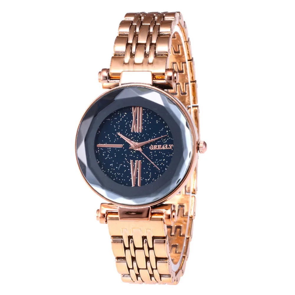 

Women Quartz Watches High Quality Movement Stainless Steel Belt Temperament Ladies Bracelet Popular Starry Sky Watch Bayan Saat