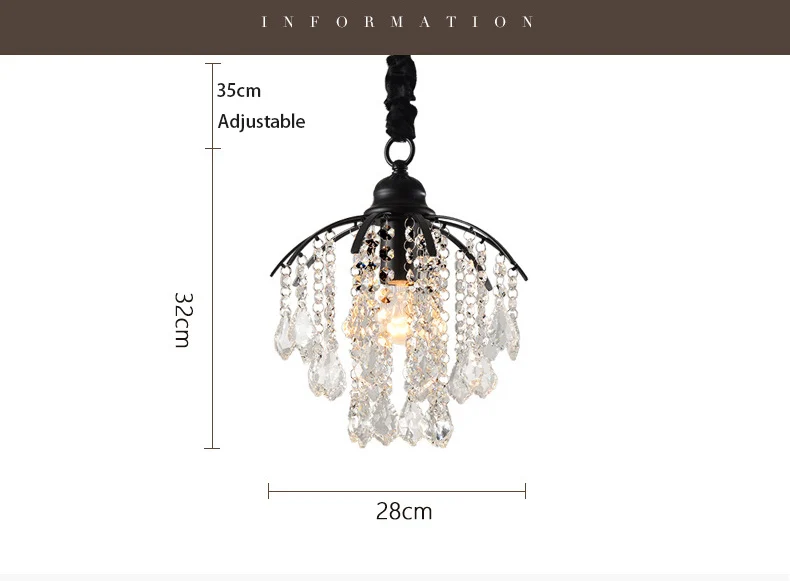 Lustre de Cristal Americano Corredor Varanda Vestiário Criativo Pequeno Lustre Restaurante Estudo Quarto E27 10 criativo pequeno lustre restaurante estudo quarto e27