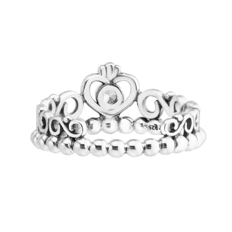 

My princess Ring 100% 925 Sterling Silver Clear Cz Rings for Women Lady Gift DIY Fine Jewelry PFR018