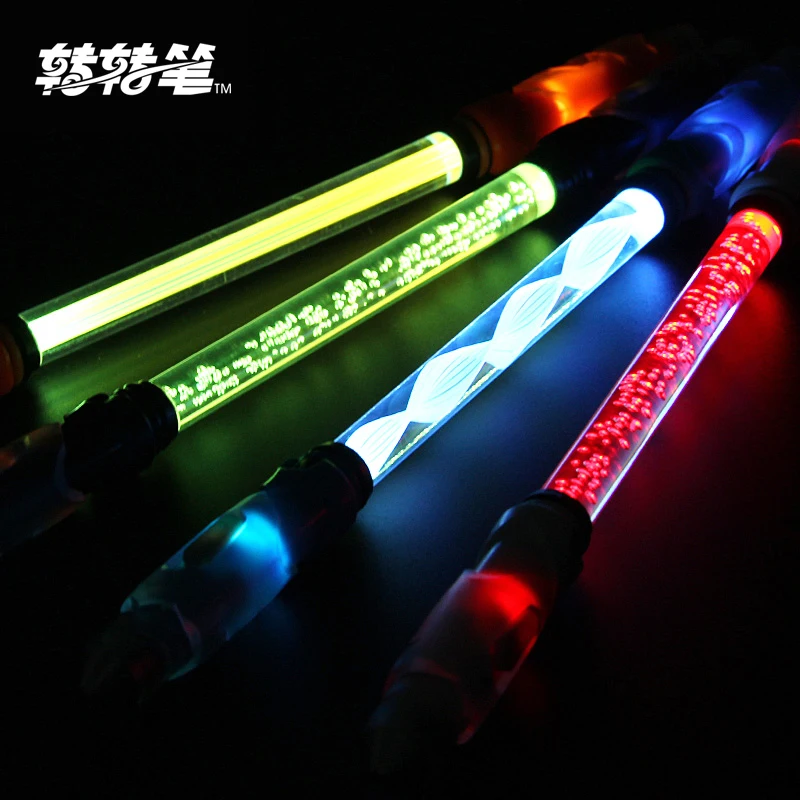 

spinning pen zhigao kids toys luminous light shine technology a pen anti Can write stress Rotating pen Glow in the Dark Toys