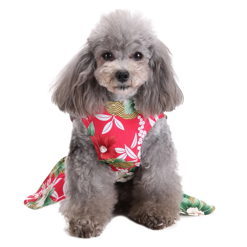 Transer Vestidos Perritas модное весеннее и летнее милое платье для собак, костюмы для домашних животных, маленькая одежда, 18 Dec14 - Цвет: Красный