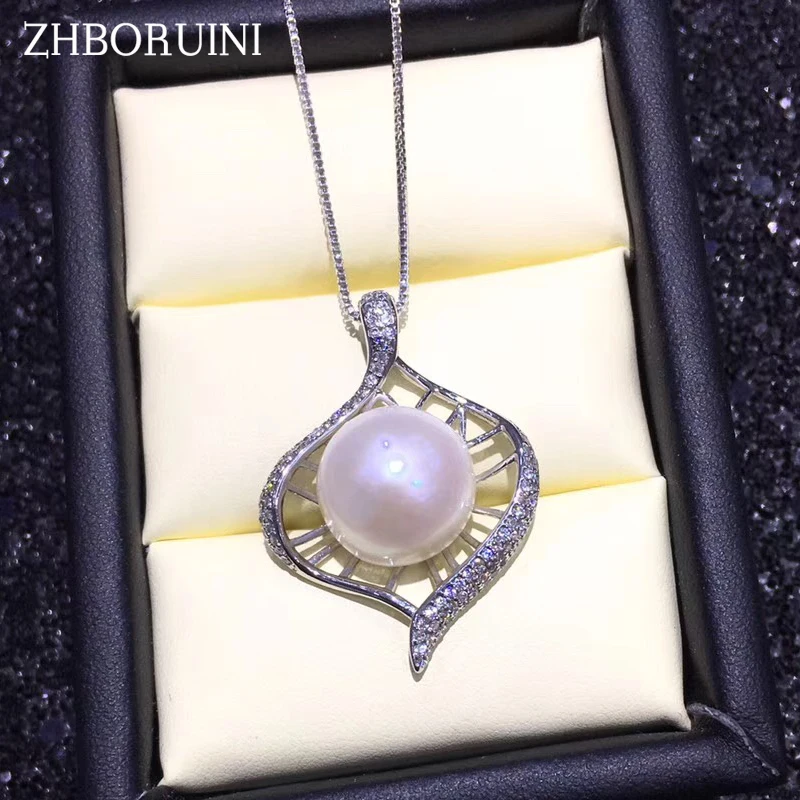 Мода zhboruini жемчужное ожерелье натуральный пресноводный жемчуг подвеска с