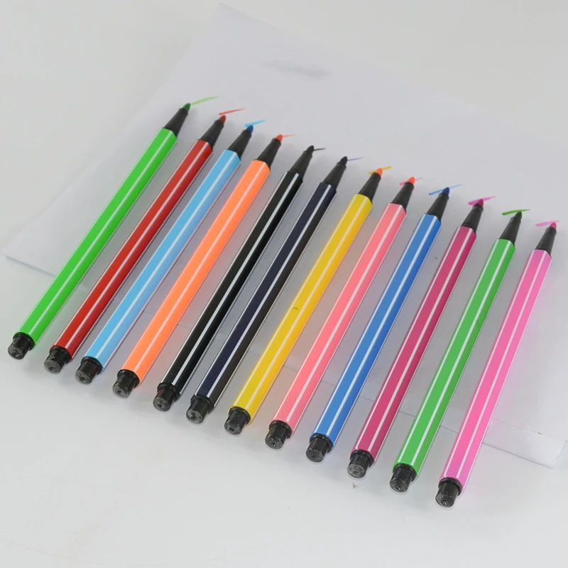 12 Pcs/Set color gel pen kawaii Watercolor 0.38mm cute tinta plastic Festoon office lapices supplies stationery kalem material