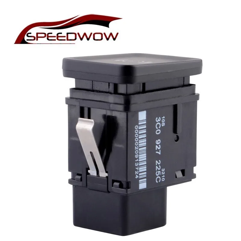

SPEEDWOW Car Switch Electronic Handbrake Parking Brake Button EPB Handbrake Switch Replacement For VW Passat B6 3C0927225