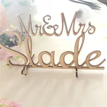 Пользовательские Mr Mrs Свадебные таблички персонализированные деревянный стол стоять знак свадебные принадлежности mariage украшения