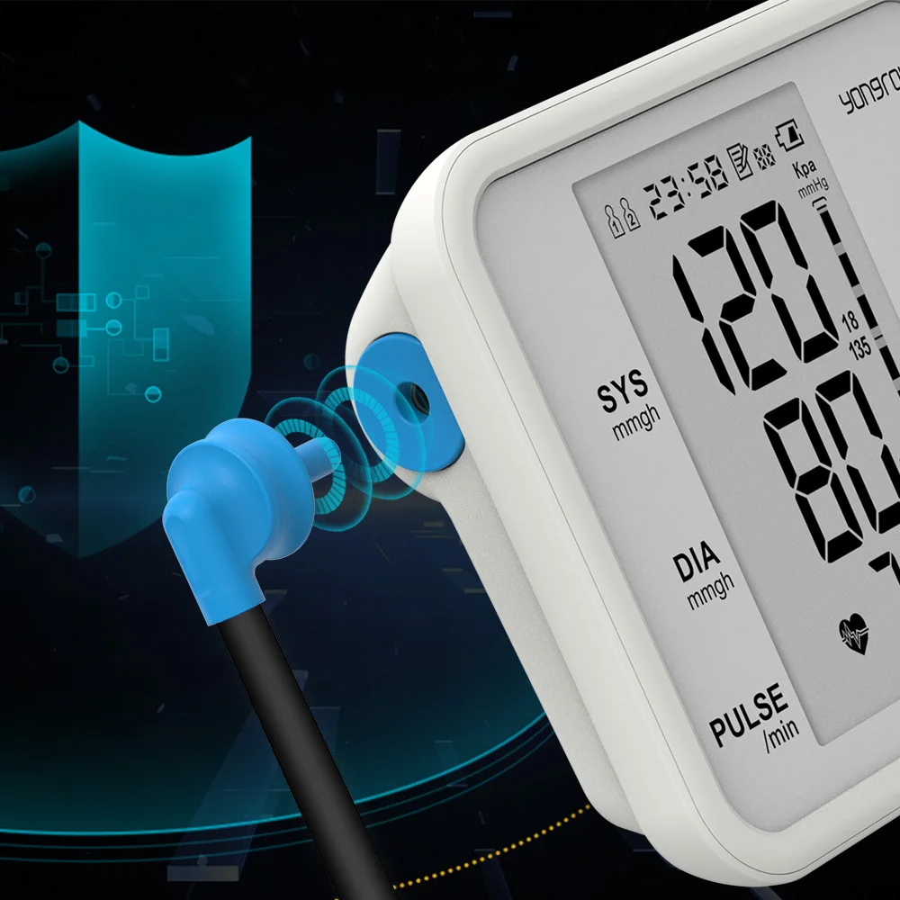 Billig Yongrow Tragbare Digitale Oberen Arm Blutdruck Monitor messung werkzeug Tragbare LCD digital 1 Pcs Tonometer blutdruckmessgerät