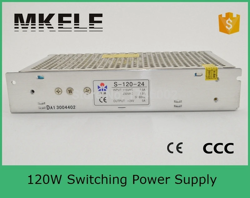 

single output type Chinese mfr sale Power Supply S-120-24 CE ROHS approved Constant Voltage Output 24V dc 120W LED Light Driver