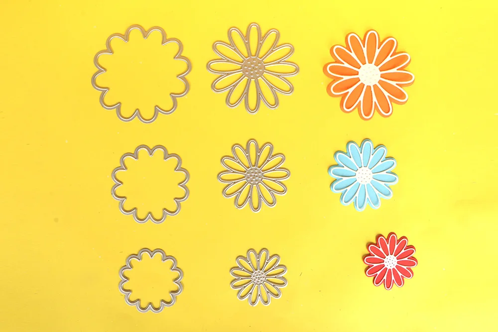Элегантные наборы цветов хризантемы 9 шт. 3D Вырубные формы для рукоделия проектов скрапбукинга бумажный альбом бумажное Ремесло Украшение выбивает
